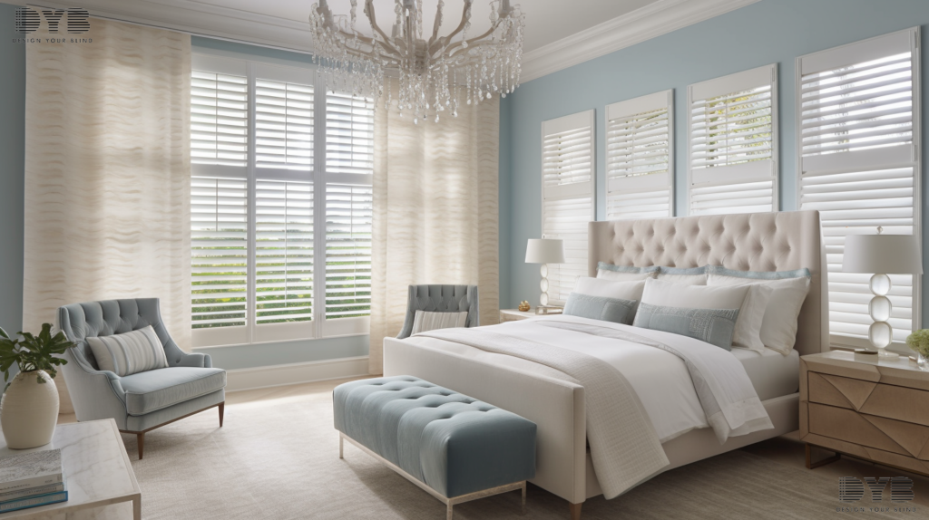 A stylish dining room with Screen Roller Shades in West Palm Beach, Florida
