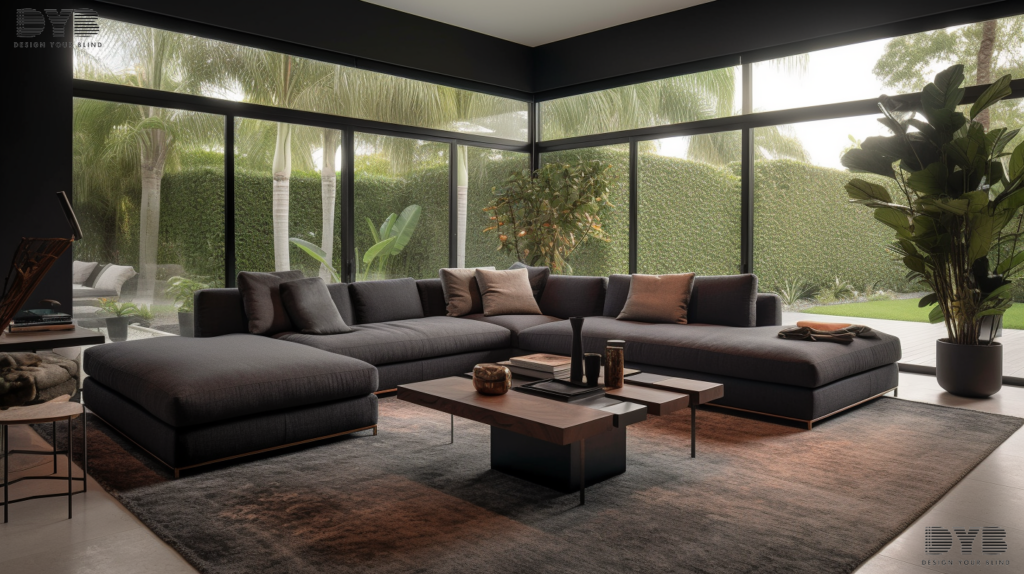 Honeycomb shades in a Boca Raton family room