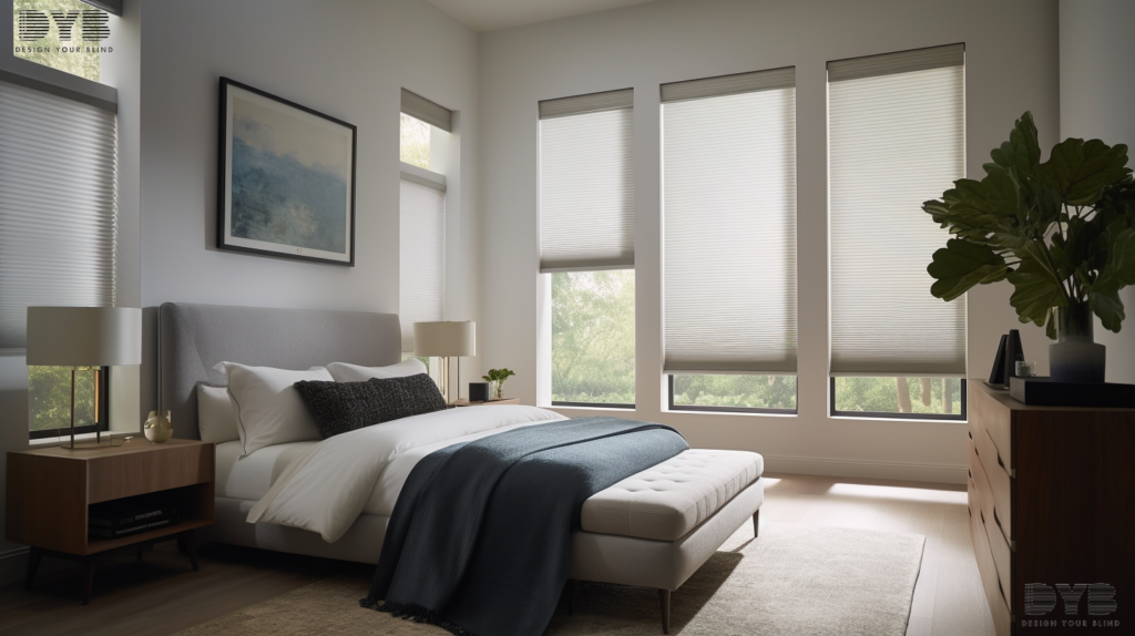 Blackout Cellular Shades in a Parkland bedroom