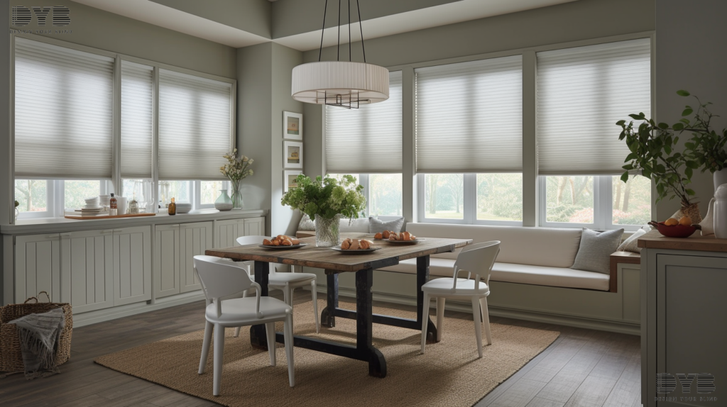 Cellular Shades in a Parkland dining room