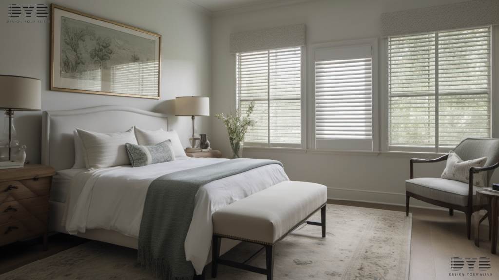 A Parkland, FL guest bedroom with Screen Roller Shades, offering a cozy and stylish retreat