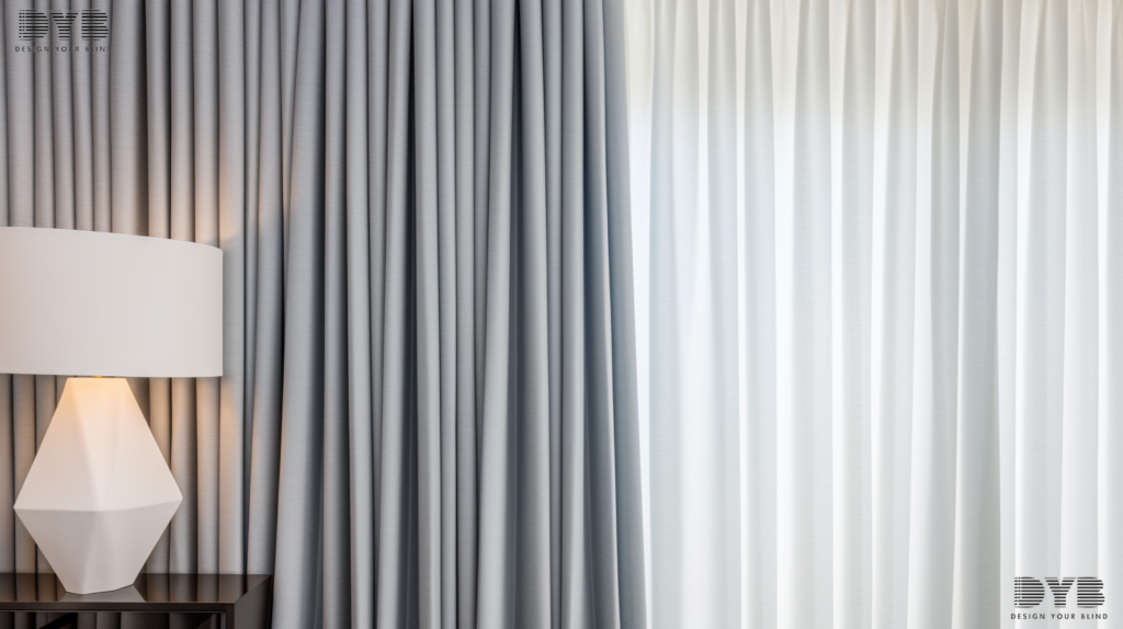 Close-up shot of motorized pinch pleat curtains in Boca Raton, Florida, combining style and functionality.