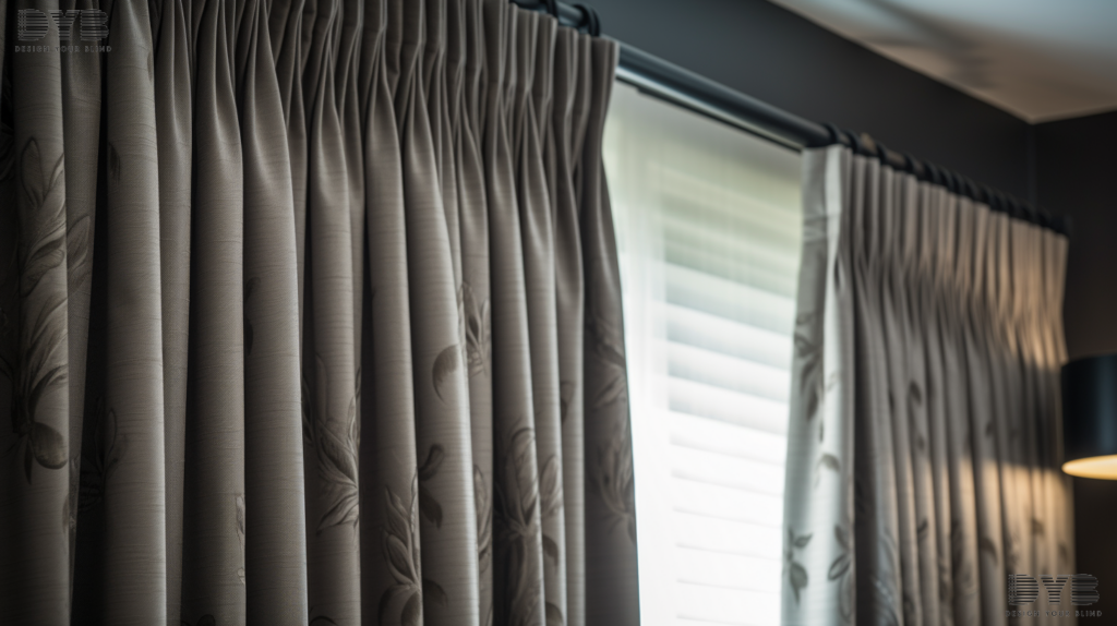 Close-up shot of pinch pleat curtains in Boca Raton, Florida, creating a sense of privacy and elegance.