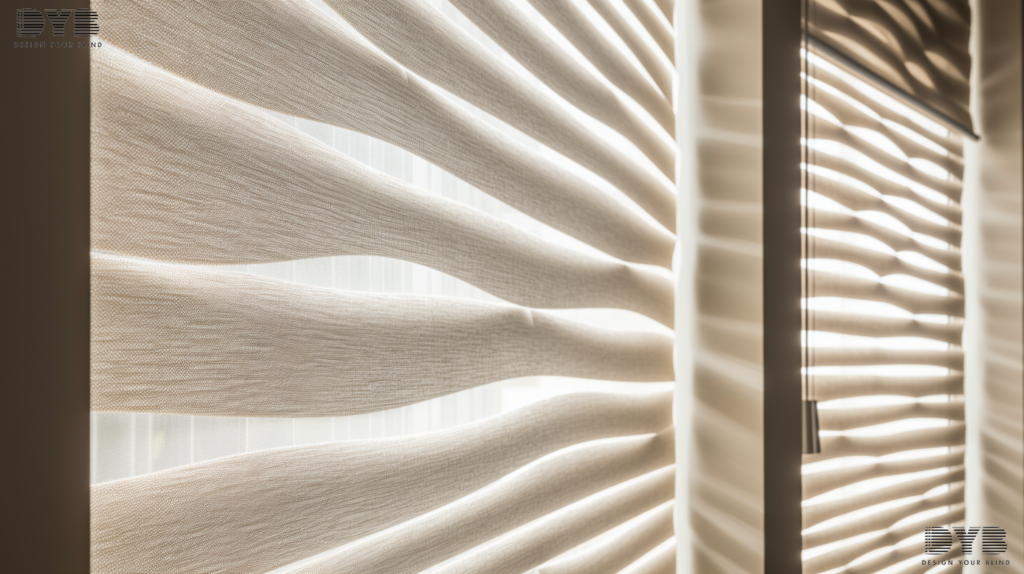 A window with roller shades in a coastal-style Highland Beach home.