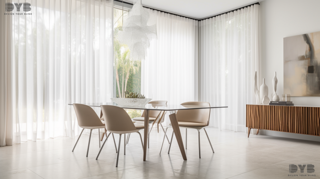 Pinch Pleat Curtains in a Delray Beach living room, capturing the essence of coastal elegance.