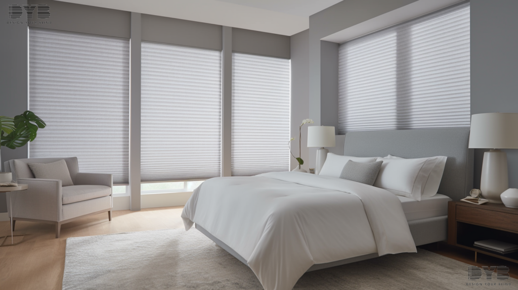 Hunter Douglas Honeycomb Shades in a Boca Raton bedroom
