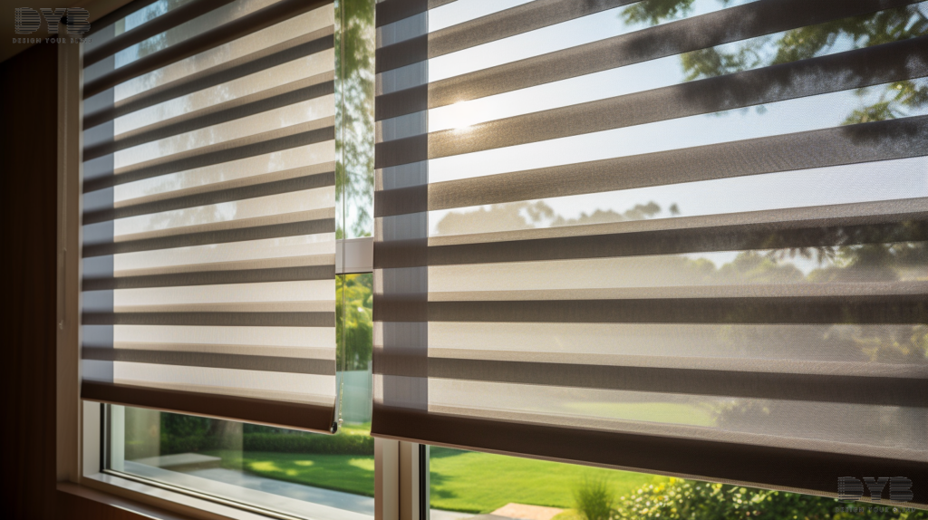 Designer Banded Shades in a Boca Raton home