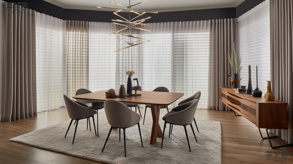 Sheer curtains in a Boynton Beach dining room