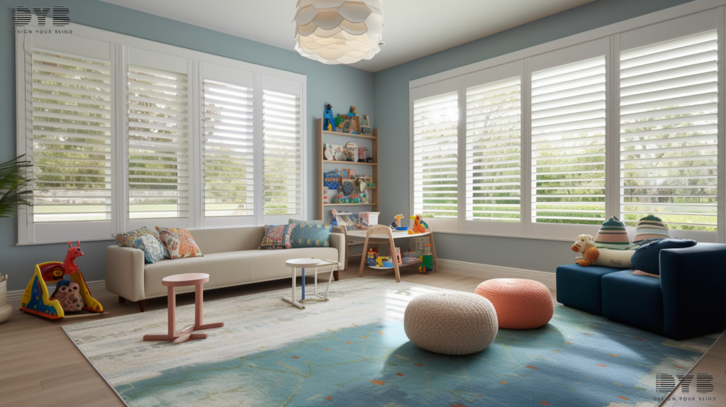 Boca Raton playroom with Cellular Shades, providing a fun and inviting atmosphere.