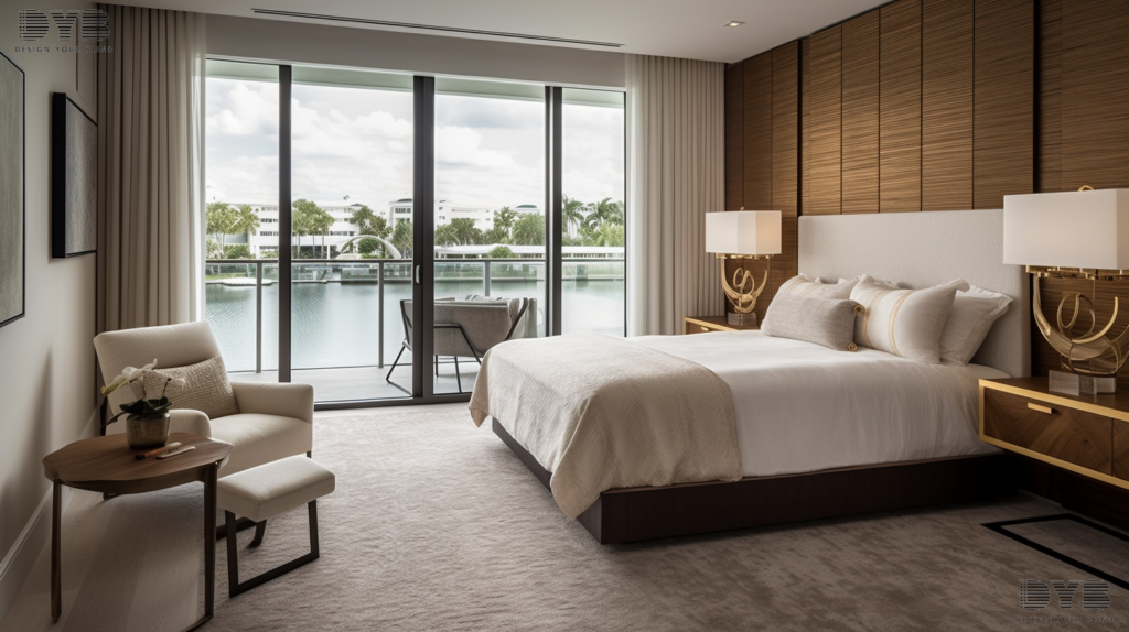 A guest bedroom with Blackout Curtains in Boca Raton, Florida