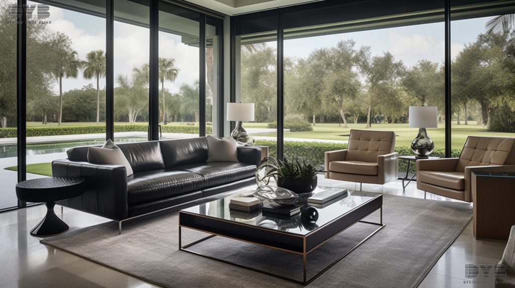 Boca Raton living room with Blackout Curtains, creating a haven of privacy and style.