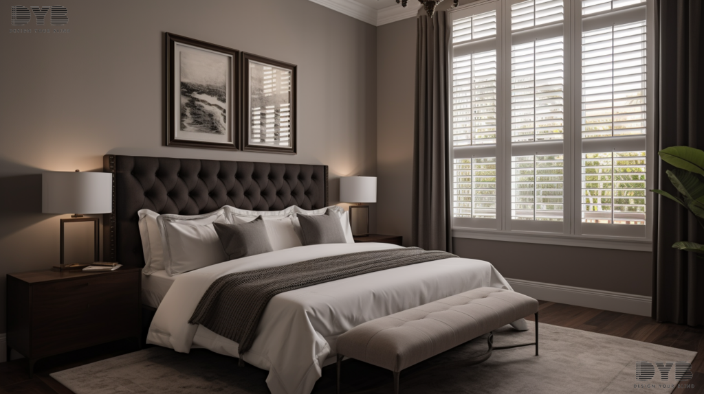 Bedroom with vertical blinds in Delray Beach, Florida