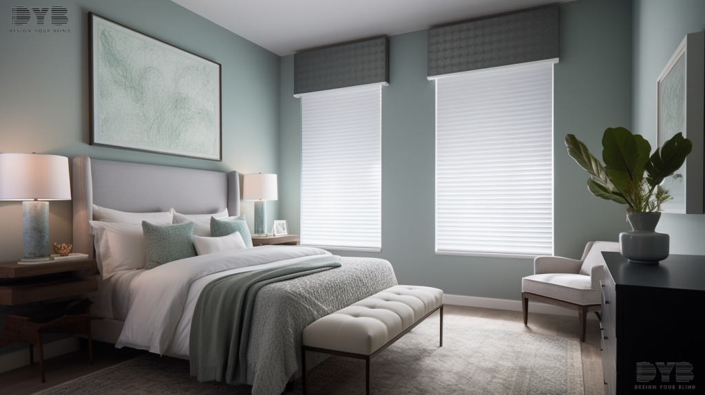 A guest bedroom with Cellular Shades in Delray Beach, FL