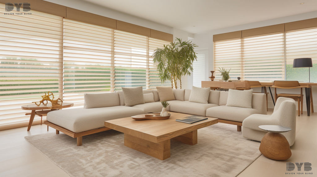 Boynton Beach living room with Solar Shades, creating a comfortable and stylish space.