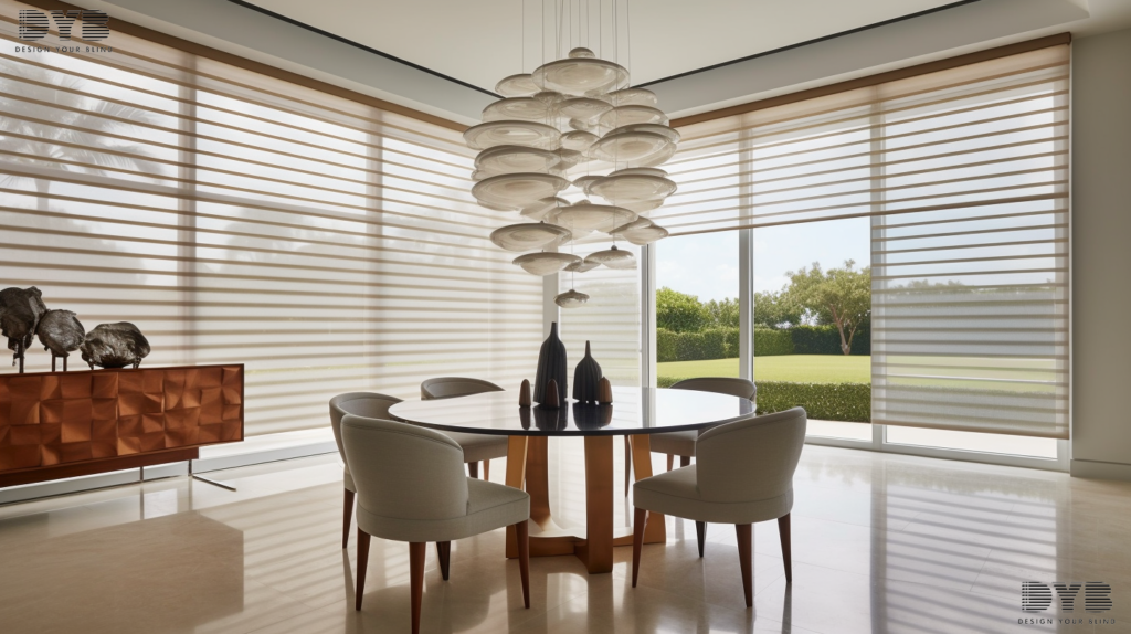Boynton Beach Dining Room with Roller Shades