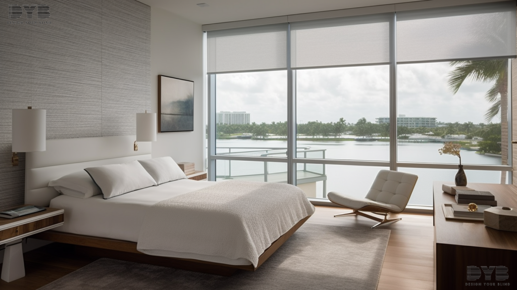 Boynton Beach Guest Bedroom with Roller Shades