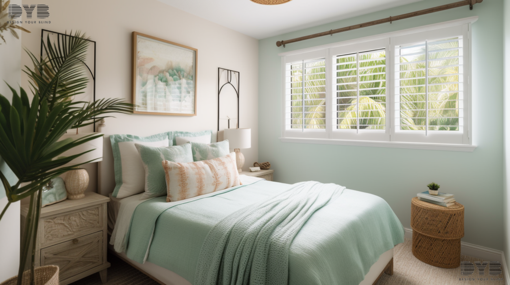 Guest Bedroom in Boynton Beach with Roller Shades
