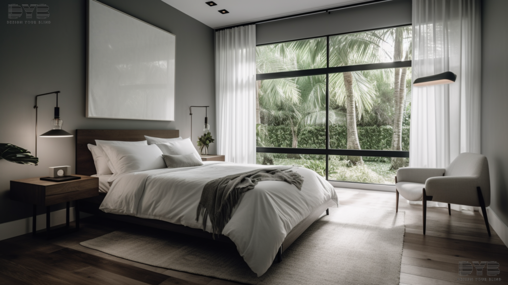 Blackout Roller Shades in a Delray Beach bedroom