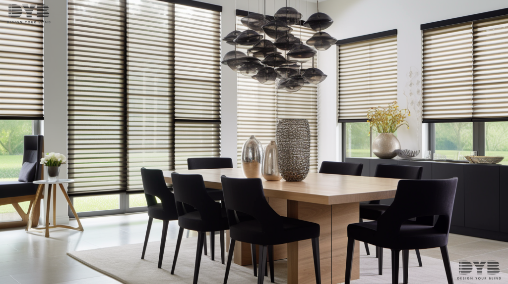 Silhouette Shades in a Delray Beach dining room