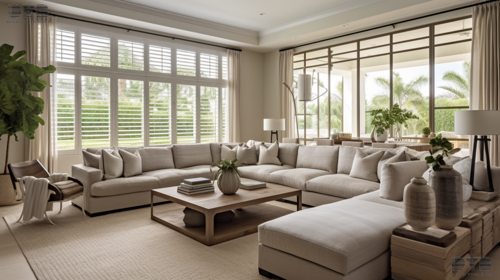 Cellular Shades in a Palm Beach Gardens family room