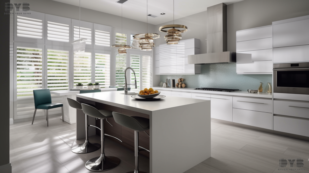 Silhouette Shades in a Palm Beach Gardens kitchen