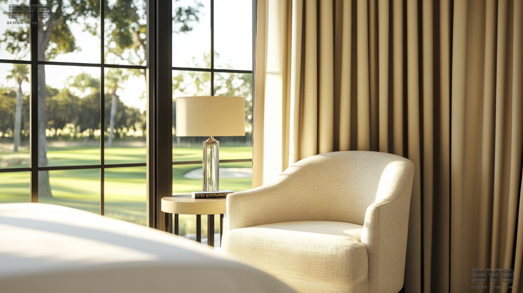 Blackout curtains in a Urban Modern Guest Bedroom in Delray Beach, FL