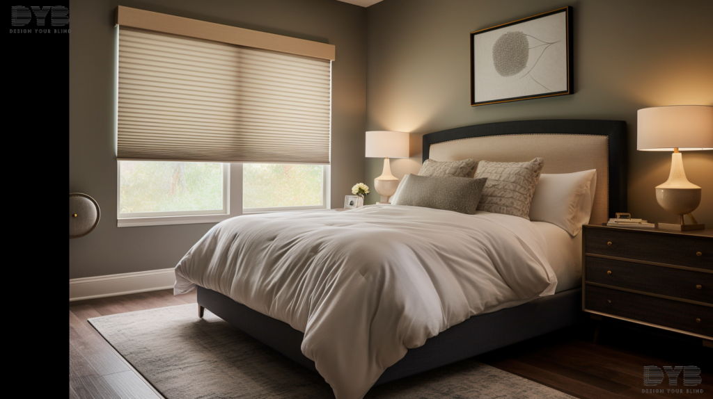 Honeycomb Shades in a Boynton Beach bedroom, creating a peaceful and stylish atmosphere.