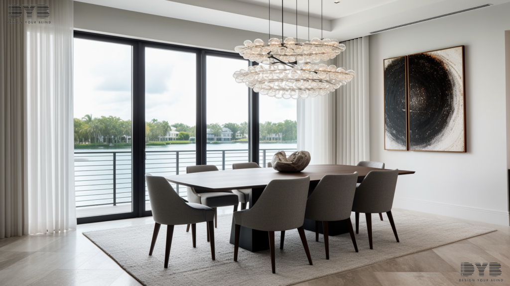 Blackout Curtains in a Boca Raton dining room