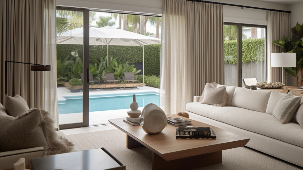 Blackout Curtains in a Boca Raton family room
