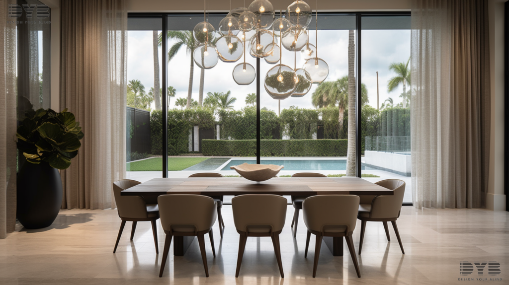 Blackout Curtains in a Boca Raton dining room